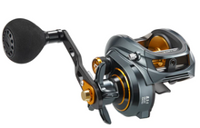 Load image into Gallery viewer, PISCIFUN® Alijoz 300 Grey and Gold Low Profile Baitcasting Reel
