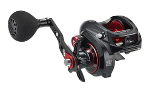 PISCIFUN® Alijoz 300 Black and Red Low Profile Baitcasting Reel