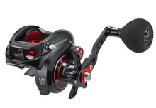 Load image into Gallery viewer, PISCIFUN® Alijoz 300 Black and Red Low Profile Baitcasting Reel
