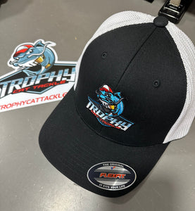 Trophy Cat Tackle Black/White Trucker Flex Fit Hat Center Logo